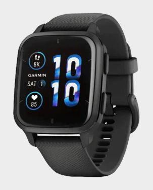 Garmin 010-02700-10 Venu Sq 2 Music Edition Slate Aluminum Bezel (Black Case) in Qatar