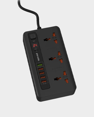 Porodo 4 USB Port 3.4A+ 1QC 3.0 with Universal Power Sockets 10A in Qatar