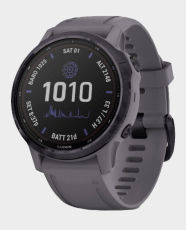 Garmin 010-02409-15 Fenix 6S Pro Solar Smartwatch with Amethyst Steel and Band – Shale Grey