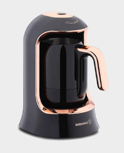 Buy Korkmaz A860 09 Kahvekolik Deluxe Coffee Maker Black Rose Gold in Qatar AlaneesQatar.Qa