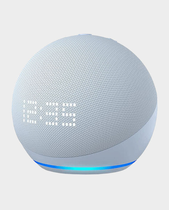 Amazon Echo Dot 5th Generation with Clock – Cloud Blue