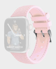 Green Elite Silicone With Style Strap for Apple Watch 38/40mm (Pink) in Qatar