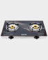 Geepas GGC31027 Gas 2 Burner Top Tempered Glass with design Printed in Qatar