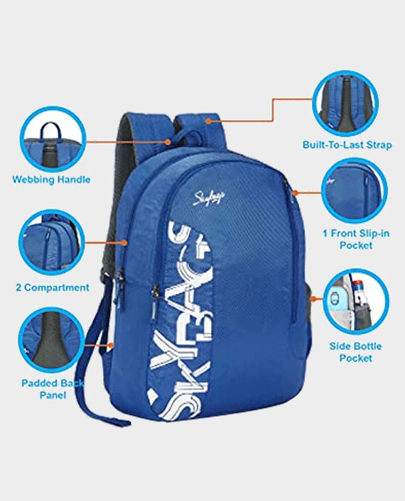 Buy Skybags Brat Casual Backpack 46cm (Azure Blue) in Qatar