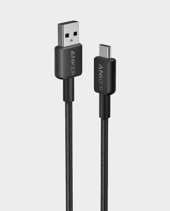 Anker 322 USB-A to USB-C Braided Cable (3ft) A81H5H11 – Black