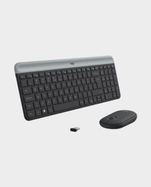 Logitech Slim Wireless Keyboard and Mouse Combo (Arabic) MK470