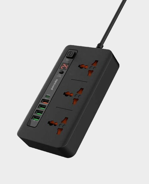 Buy Porodo Multi-Port Power Hub 4 USB-A/USB-C 2m in Qatar 