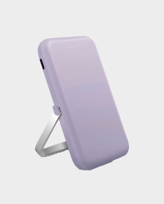 Uniq Hoveo 5000mAh Magnetic Fast Wireless USB C PD Power Bank With Stand – Lilac Lavender