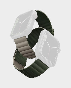 Uniq Revix Reversible Magnetic Strap For Apple Watch 45 44 42mm (Green taupe)