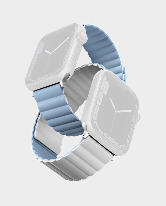 Uniq Revix Reversible Magnetic Strap For Apple Watch 49/45/44/42mm – White/Blue