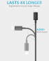 Anker PowerLine Select+ USB Cable to Lightning Connector 6ft 4000 Bend Lifespan Cable A8013H12 (Black)