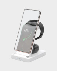 Smartix Premium 3-in-1 Wireless Charging For Samsung Devices SMSD01 (White) in Qatar