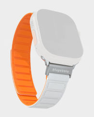 Blupebble Etna Silicone Reversible Magnetic Strap 49/45/44/42mm (White/Orange)