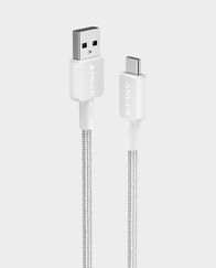 Anker 322 USB A to USB C Braided Cable 3ft A81H5H21 (White) in Qatar