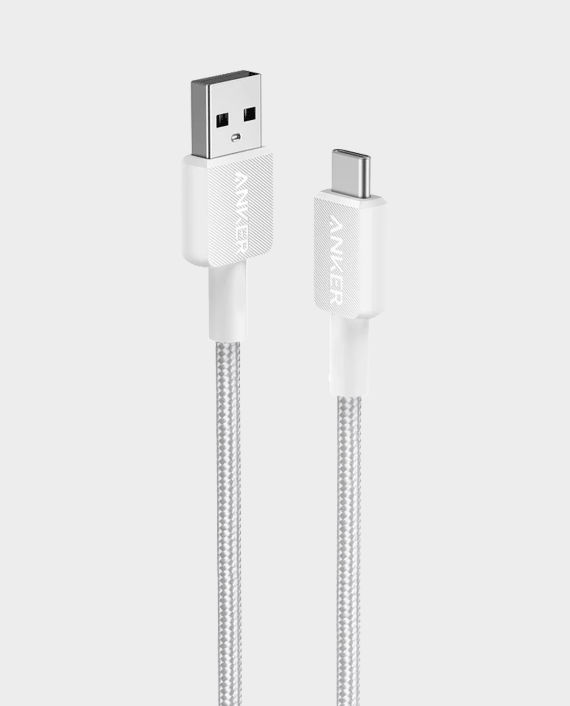 Anker 322 USB-A to USB-C Braided Cable (6ft) A81H6H21 - White
