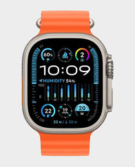 Apple Watch Ultra 2 MREH3 GPS Cell 49mm Titanium Case With Orange Ocean Band
