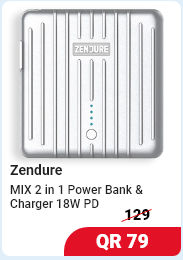 Buy Zendure MIX 2 in 1 Power Bank and Charger 18W PD in Qatar