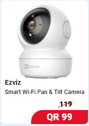 Buy Ezviz Smart Wi-Fi Pan & Tilt Camera in Qatar