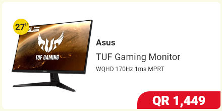 Buy Asus TUF Gaming Monitor VG27AQ1A 27inch in Qatar
