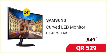 Buy Samsung LC24F390FHMXUE Curved LED Monitor in Qatar