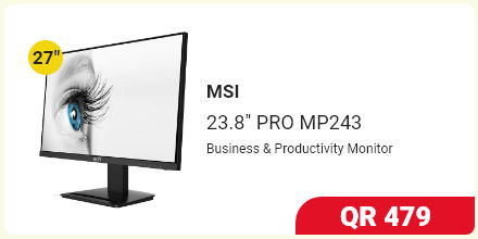 Buy MSI Business and Productivity Monitor Pro MP243 in Qatar
