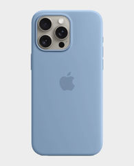 Apple iPhone 15 Pro Max MagSafe Silicone Case (Winter Blue) in Qatar