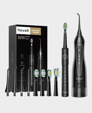 Fairywill FW5020EFWE11-B With Smart Timer Water Flosser Oral Irrigator Electric Toothbrush (Black)