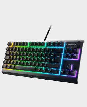 SteelSeries APEX 3 TKL RGB Gaming Keyboard Whisper-Quiet Switch US English (Black)