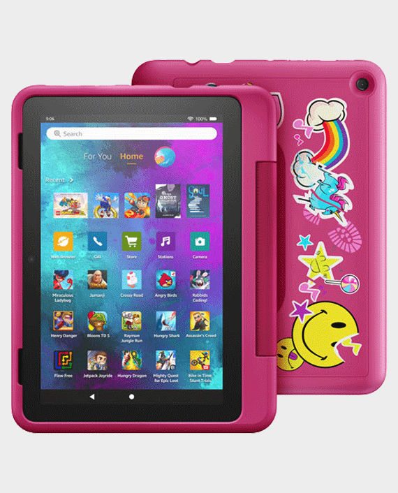 Buy  Fire HD 8 Kids Pro 12th Gen 8inch HD Tablet 2022 (Wi-Fi, 2GB 32GB,  Rainbow Universe) in Qatar 