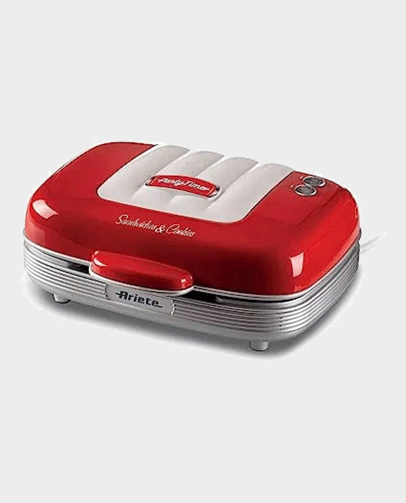 Ariete 1972 Electric Plate For Muffins, Donuts And Sandwiches  (Red)