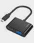 Hama 2in1 Video Adapter USB-C VGA & HDMI Ultra-HD 4K 00200313 (Black)