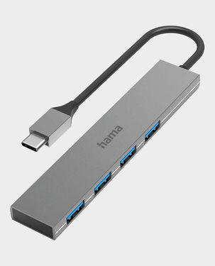 Hama 4 in1 USB-C hub USB 3.2 Gen1 5Gbit/s Ultra-Slim Aluminium 00200101 (Grey)