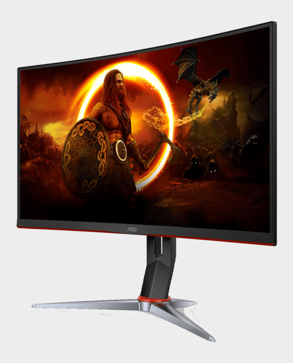 Buy AOC Monitor Gaming 240hz 0.5ms Curved C27G2Z (Black/Red) in Qatar 