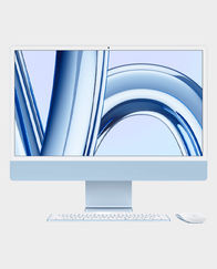 Apple iMac 24 inch   MQRQ3  M3 Chip  8 Core CPU and 10 Core GPU  8GB RAM  256GB SSD  4.5K Retina display  English Keyboard (Blue)