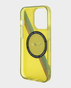 BMW iPhone 15 Plus MagSafe Case with M Tricolor Stripes Design (Yellow)