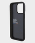 BMW iPhone 15 Pro M Pu Leather & Carbon With Metal Logos (Black)