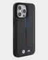 BMW iPhone 15 Pro M Pu Leather With Quilted Tricolor Pattern (black)
