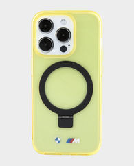 BMW iPhone 15 Pro Max MagSafe IML Case with Ring Stand (Yellow)