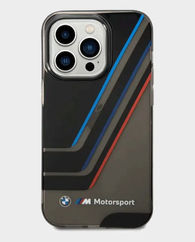 BMW iPhone 15 Pro Motorsport IML Case With Translucent Stripes (Black)