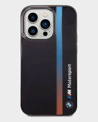BMW iPhone 15 Pro Motorsport IML Case With Tricolor Stripe (Black)