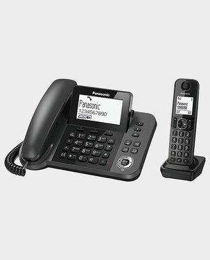 Panasonic KX-TGF310 Digital Corded and Cordless Phone with Handset (Black)