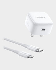 Ugreen PD 20W Fast Charger UK with USB-C to Lightning Cable 1m in Qatar