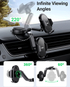 Ugreen Waterfall Shaped Suction Cup Car Phone Mount (Black)