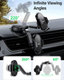 Ugreen Waterfall Shaped Suction Cup Car Phone Mount (Black)