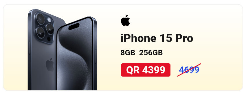 Buy Apple iPhone 15 Pro 256GB in Qatar