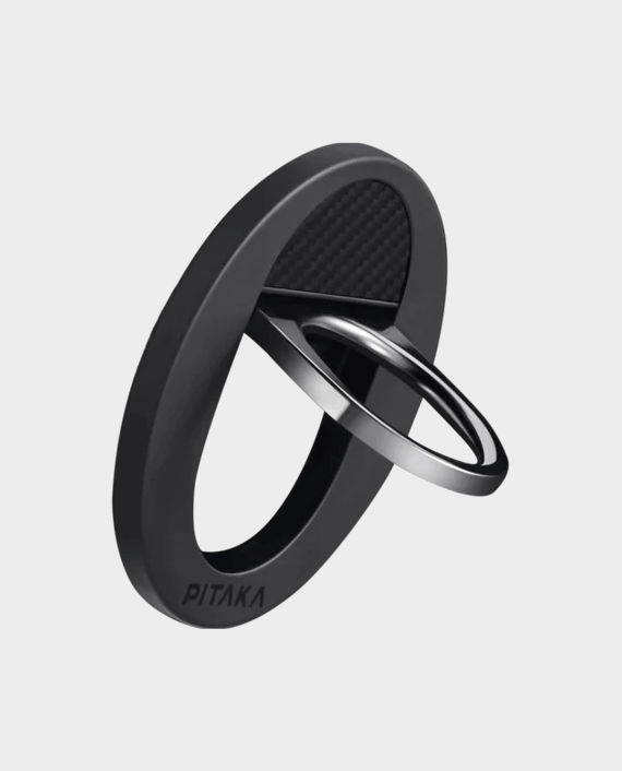 Pitaka MagEZ Phone Grip 2 Stand with MagSafe & Built-In NFC Chip - Black/Grey Twill