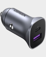 Ugreen Car Charger 30W USB-A + USB-C Dual Port Car PD 3.0/QC 3.0 Charger in Qatar