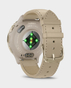 Garmin Venu 3S Soft Gold Stainless Steel Bezel with French Grey Case and Leather Band