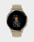 Garmin Venu 3S Soft Gold Stainless Steel Bezel with French Grey Case and Leather Band