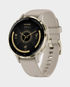 Garmin Venu 3S Soft Gold Stainless Steel Bezel with French Grey Case and Silicone Band in Qatar